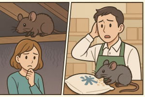 ネズミを見かけたら即対応！家庭や店舗でできる初期対策と、被害を防ぐためのポイントをわかりやすく解説。